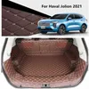 Tapis de coffre de voiture pour Haval Julion 2021 Tapis de coffre en cuir Cargo Liner Encerclement complet Auto Accessoires intérieurs Couverture durable H220415