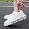 Cool New Men Leather Air Cushion Sneakers Street Trend Crocodile Print Man Casual Sport Walking Shoes AC