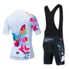 2024 Mode Femme Papillon Triathlon Maillot De Cyclisme À Manches Courtes Maillot VTT Maillot De Vélo Maillot De Descente Pro Team Tricota Vêtements De Vélo De Montagne