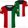 KOWEÏT t-shirt bricolage gratuit sur mesure nom numéro kwt t-shirt drapeau de la nation kw état koweïtien arabe collège imprimé po vêtements 220702