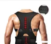 Kvinnlig justerbar magnetisk hållningskorrigering Corset Back Brace Belt Lumbar Support Rak Despalda