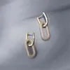 Boucles d'oreilles de cerceau ovale géométrique or Gold