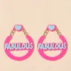 Lettre de boucles d'oreilles acryliques 10.2 * 8,5 cm 172