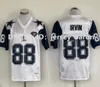 qq8 Throwback-Fußballtrikot 88 Michael Irvin 22 Emmitt Smith 8 Troy Aikman 12 Roger Staubach 33 Tony Dorsett 21 Deion Sanders 75. Jahrestag MN Blau Weiß Größe MXXX