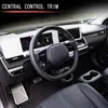 Andra interiörstillbehör Bil Carbon Fiber Instrument Central Control Air Outlet Panel Decorative Cover Trim for Aini Krypton 5 Ioniq 2022o