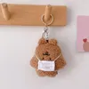 Keychains Trendy Plush Door Car Key Animal For Men Women Keyring Korean Style Cute Keychain Bear With Mask Bag Pendant Jewelry GiftsKeychain