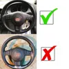 WCaRFun Coprivolante per auto in pelle scamosciata nera con pennarello rosso per Seat Ibiza 6L leon 2007 2008 Sport Altea Toledo J220808