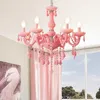 Pendant Lamps Fashion Macaron Chandelier Pink Children's Room Bedroom Beauty Salon Clothing Store Decorative LightingPendant