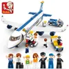 Sluban City Series Passagiers Vliegtuig Jet Cargo Airplane Bus Sets Moderne Aviation Airport Bouwstenen speelgoed voor kinderen Gift Boys 21186C
