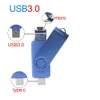 3 In 1 OTG USB Flash Drive USB 3.0 Tip C Mikro USB Kalem Sürücüsü 32GB 64GB 128GB 256GB 512GB Pendrive Bellek Çubuğu