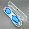 Yetişkinler için Profesyonel Yüzme Goggles Anti-Fog Yüzme Camları HD Elektraplat Su Geçirmez Silikon Dalış Giyim Kutu Y220428