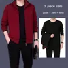 Survêtement hommes 3 pièces ensembles veste + pantalon + t-shirt printemps automne hiver 3 saisons vêtements de sport décontracté costume d'affaires G1217