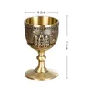 Gobelet à calice à vin Vintage en métal gaufré, tasse à vin gothique pour décoration de fête, accessoires de mariage, cadeau LX4662, 40ml