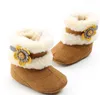 Pierwsze spacerowicze modne styl kwiatu 0-18 ma Zimowe ciepłe buty futra urodzone dzieci chłopcy dziewczęta miękkie leki przeciwpoślizgowe buty