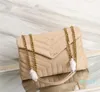 디자이너 핸드백 여성 이브닝 가방 스퀘어 지방 loulou 체인 가방 실제 가죽 대용량 숄더백 고품질 퀼트 메신저 000