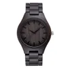 2022 Nowy naturalny czarny sandałowy drewniany zegarek analogowy Uwood Japan Miyota Kwarc Ruch drewniane zegarki Dresswatch na unisex S5520W
