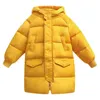 2022 nuova moda invernale per bambini giacca per ragazze bambini più giacca di velluto spesso grande giacca lunga vergine calda per l'inverno freddo J220718