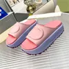 Designer Slippers Women Platform Slipper Classics Rubber Slides Solid Color Flip Flops Non Slip Sandals Thick Bottom Flat Shoes