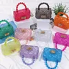 Monederos y bolsos de gelatina para niños Lindos Mini bolsos cruzados de PVC para mujeres Monedero pequeño Baby Girl Clear Beach Tote Bag 10 colores