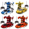 2 in 1 Electric RC Children Boys Toys Outdoor Remote Control Sports Deformation Car Robots Model Toy 220621