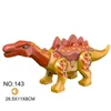 Stor storlek med ljudmonterade byggstenar Toy Dinosaur World Triceratops Tyrannosaurus Animal Model Brick Toys för barn