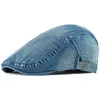 Denim Berethattar för män vinter vindtät gata tidning säljare kvinnor unisex jeans retro England slumpmässig framåt hatt justerbar j220722