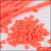 6Mm 350 Pieces One Flat Round Polymer Clay Spacer Bead Chip Plate Hand Loose Beads Diy Necklace Bracelet Jewelry Making Accessories Drop Del