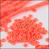 6 mm, 350 Stück, eine flache runde Polymer-Ton-Abstandshalter-Perle, Chip-Platte, Hand, lose Perlen, DIY-Halskette, Armband, Schmuckherstellung, Zubehör, Drop Del