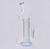 pyrex glasoljebrännarrör Life Perc Rak bong 35cm Höjd dubbrigg med 18,8mm Honskarv Välblåst glas