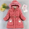 Children Down Jacket Winter Teenager Thickened Hoodie Cotton Padded Parka Jacket Children Warm Long Jackets Toddler Kids Outerwear J220718