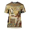 T-shirts pour hommes symbole égyptien antique imprimé en 3D mode été Harajuku T-shirt unisexe haut col rond manches courtes goutte E24 Bles22