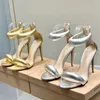 Sandały Sandały Stiletto do damskiej gianvito Rossi luksusowy projektant designerski sukienki z sukienką na wysokim obcasie