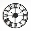 Wandklokken Europese stijl Vintage grote klok Iron Romeinse cijfer stil voor woonkamer Studie Kantoor Home Decoratie Clockwall