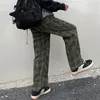 Herrbyxor spring casual pläd män brett ben vintage bf par rak corduroy pantalones streetwear harajuku mopping överdimensionerad s 3xl 220827