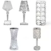 Lampe de table en cristal sans fil de charge USB pour salon veilleuse décoration chambre lecture cadeau salle à manger lampes à gradation tactile H220423