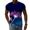 T-shirts masculins Mode d'été Rose 3D Modèle floral Hommes Homme respirant à manches courtes T-shirt T-shirt Art Tops Streetwearmen's