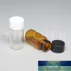 5 pièces Mini bouteilles en verre ambré flacons d'échantillons de médecine conteneurs de réactif de poudre de laboratoire avec couvercles à vis 2ml 3ml 5ml 10ml