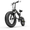 AB stoğu Bezior XF200 Katlanabilir Taşınabilir Elektrikli Bisiklet Kar Müthiş, 48v15AH, 1000W Motor Gücü, 20 inç jant, 50km'ye kadar miliage265t