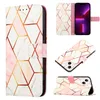 Marmeren lederen portefeuilles voor iPhone 13 pro max 12 mini 11 x xs xr touch 7/6 rock stone plating houder flip-kaart pouch cover