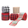 Party Decoration 6 M/Roll Ribbon Imitation Wire Edge Christmas Vintage Red And Green Snowflake Plaid