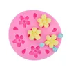 Flor fondant moldes ameixa flor de cerejeira bolo decoração molde de silicone para cupcake topper doces chocolate goma pasta argila de polímero 1221945