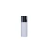 Empty White Plastic Packing Bottle Flat Shoulder PET Shiny Silver Aluminum Screw Lid With Plug Refillable Cosmetic Portable Container 100ml 120ml 150ml 200ml