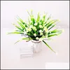 Faux Floral Greenery Home Accents Decor Garden Artificial Flowers Spring Grass Outdoor Uv Resistant Shrubs Plants For Wedding Porch Window