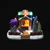 Party Decoration Christmas Led Light Snow House Luminous Village Building for Home Xmas Gifts Rok 2022