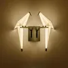 Lampy podłogowe Postmodernowane żelazo Acryl Gold White Love Bird Lampa LED Lampka Lampa na foyer sypialnia