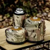 Camping Gas Tank Leather Case Gas Canister Protective Cover Drabrable Canister Cover Bag Fuel Cylinder Storage Påsar välgjorda Y220524