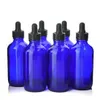 6pcs 120ml 4 oz Glass Dropper Bottle cobalt blue glass w eye dropper for essential oils lab bottles cosmetic containers272T2514179