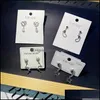 Dangle Chandelier Earrings Jewelry Mix Styles S925 Sier Stud Fashion Crystal Zircon Earring For Women Wholesale Drop Delivery 2021 Hnqh2