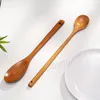 Drewniana łyżka szpatułki długa rączka gotowanie zupa łyżki drewnianej masła do masła do łopaty kuchennej końcówki stoli