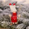 Decorações de Natal fofas 1pc Angel Ski Dolls Pingente 2022 Tree pendurada Ornamentos Navidad Decor for Home Noel Ano Gifts Kidschristmas